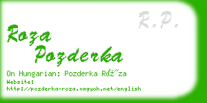 roza pozderka business card